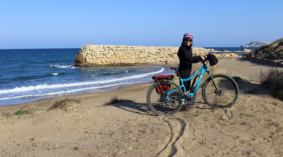 Costa Brava and Empuries on bike. Ancient dock | BIKING THROUGH SPAIN